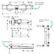 HANSGROHE - Pack mitigeur bain douche thermostatique Ecostat Comfort + Flexible Designflex + Pommeau Pulsify E noir mat - vignette