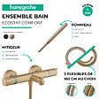 HANSGROHE - Pack mitigeur bain douche thermostatique Ecostat Comfort  + Flexible Isiflex + Pommeau Pulsify S bronze brossé - vignette