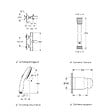 GROHE - Mitigeur baignoire thermostatique Grohtherm 800 Cosmopolitan 1/2 avec colonnettes Idro'Flex + Douchette 2 jets Start + Flexible + Support - vignette
