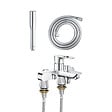 GROHE - Mitigeur baignoire mécanique Start Loop avec colonnettes Idro'Flex + Douchette 1 jet + Flexible - vignette