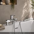 GROHE - Mitigeur baignoire mécanique Start Loop avec colonnettes Idro'Flex + Douchette 1 jet + Flexible - vignette