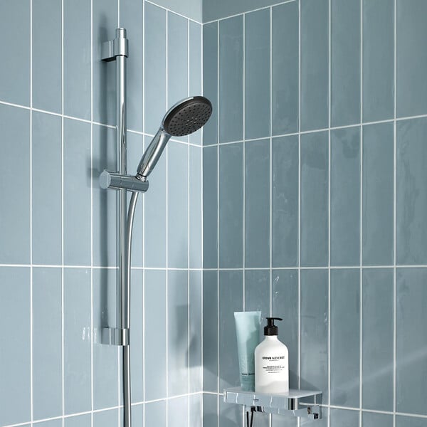 GROHE - Mitigeur baignoire thermostatique Grohtherm 800 avec colonnettes Idro'Flex + Ensemble douche Vitalio Start - large