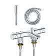 GROHE - Mitigeur baignoire thermostatique Grohtherm 800 avec colonnettes Idro'Flex + Douchette 1 jet + Flexible - vignette