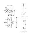 GROHE - Mitigeur baignoire thermostatique Grohtherm 800 avec colonnettes Idro'Flex + Douchette 1 jet + Flexible - vignette