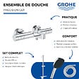 GROHE - Pack mitigeur BD thermostatique Precision Get + Douchette Vitalio Comfort + Barre Quickflix Vitalio Smartactive + Flexible - vignette