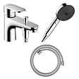 HANSGROHE - Pack mitigeur bain douche mécanique Vernis Blend C2 + Pommeau de douche Pulsify Select 105 + Flexible Designflex chromé - vignette