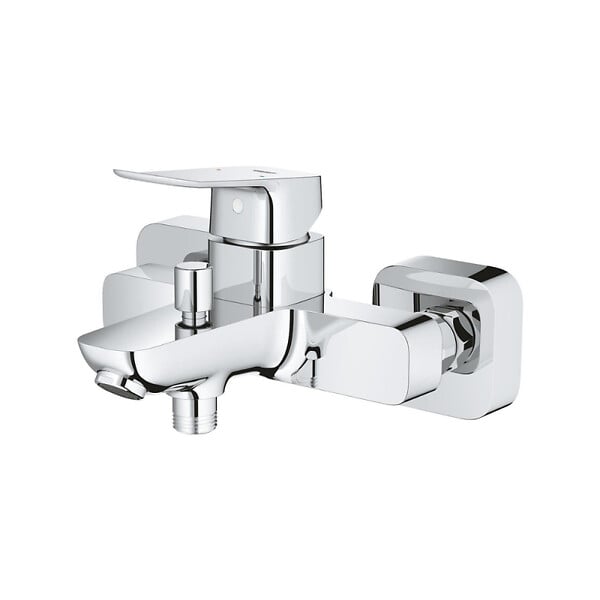 GROHE - Dice mitigeur monocommande bain/douche mural à levier 150 mm, sans ensemble de douche, chrome brillant (1018720000) - large
