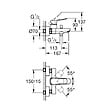 GROHE - Dice mitigeur monocommande bain/douche mural à levier 150 mm, sans ensemble de douche, chrome brillant (1018720000) - vignette
