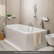 HANSGROHE - Pack mitigeur baignoire mécanique monotrou Vernis Blend chromé + Ensemble de douche Crometta 2 jets blanc/chromé - vignette