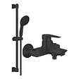 GROHE - Mitigeur bain douche mécanique Start Edge 2020 Noir mat + Ensemble de douche 2 jets avec barre Vitalio Start 110 - vignette