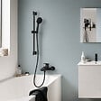 GROHE - Mitigeur bain douche mécanique Start Edge 2020 Noir mat + Ensemble de douche 2 jets avec barre Vitalio Start 110 - vignette