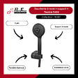 OLFA - Mitigeur bain douche mural Ruby Noir Mat + Minikit douchette 3 jets rond Ruby - vignette