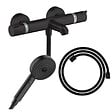 HANSGROHE - Pack mitigeur bain douche thermostatique Ecostat Comfort + Flexible Designflex + Pommeau Pulsify 3jets Relaxation noir - vignette