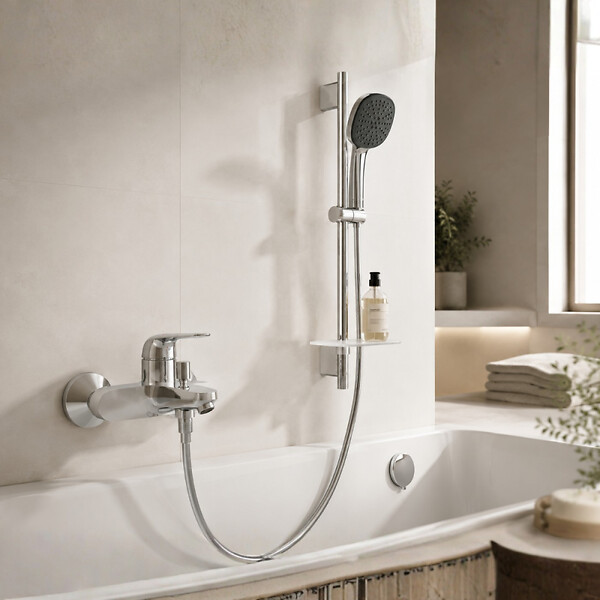 GROHE - Pack mitigeur BD mécanique Swift + Douchette Vitalio Comfort 110 + Barre Quickflix Vitalio Smartactive + Flexible - large
