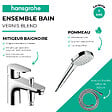 HANSGROHE - Pack mitigeur bain douche mécanique Vernis Blend C2 + Pommeau de douche Croma 110 + Flexible Isiflex chromé - vignette