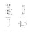GROHE - Mitigeur baignoire thermostatique Grohtherm 800 Cosmopolitan 1/2 avec colonnettes Idro'Flex + Douchette 1 jet + Flexible + Support - vignette