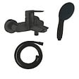 GROHE - Mitigeur bain douche mécanique Start 2021 noir mat + Douchette 2 jets Vitalio Start 110 + Flexible - vignette