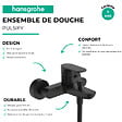 HANSGROHE - Mitigeur baignoire mécanique Rebris S noir mat - vignette