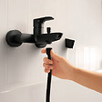 HANSGROHE - Mitigeur baignoire mécanique Rebris S noir mat - vignette