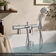 GROHE - Mitigeur baignoire thermostatique Precision Get avec colonnettes Idro'Flex - vignette
