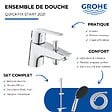 GROHE - Pack mitigeur BD mécanique Quickfix Start + Douchette Vitalio Start 110 + Barre Quickfix Vitalio Smartactive + Flexible - vignette