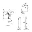 GROHE - Pack mitigeur BD mécanique Quickfix Start + Douchette Vitalio Start 110 + Barre Quickfix Vitalio Smartactive + Flexible - vignette
