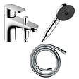 HANSGROHE - Pack mitigeur bain douche mécanique Vernis Blend C2 + Pommeau de douche Pulsify Select 105 + Flexible Isiflex chromé - vignette
