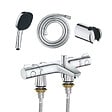 GROHE - Mitigeur baignoire thermostatique Grohtherm 800 avec colonnettes Idro'Flex + Douchette 2 jets Comfort + Flexible + Support - vignette