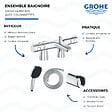 GROHE - Mitigeur baignoire thermostatique Grohtherm 800 avec colonnettes Idro'Flex + Douchette 2 jets Comfort + Flexible + Support - vignette