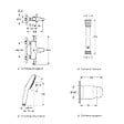 GROHE - Mitigeur baignoire thermostatique Grohtherm 800 avec colonnettes Idro'Flex + Douchette 2 jets Comfort + Flexible + Support - vignette
