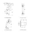 GROHE - Mitigeur baignoire mécanique Essence avec colonnettes Idro'Flex + Douchette 2 jets Comfort + Flexible + Support - vignette