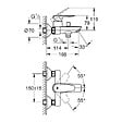 GROHE - BauEdge Mitigeur monocommande 1/2″ bain/douche (23604001) - vignette