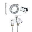 GROHE - Mitigeur baignoire mécanique Swift avec colonnettes Idro'Flex + Douchette 1 jet + Flexible + Support - vignette