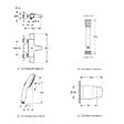 GROHE - Mitigeur baignoire thermostatique Precision Trend avec colonnettes Idro'Flex + Douchette 2 jets Start + Flexible + Support - vignette