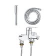 GROHE - Mitigeur baignoire mécanique Swift avec colonnettes Idro'Flex + Douchette 1 jet + Flexible - vignette