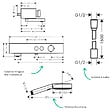 HANSGROHE - Pack mitigeur bain douche thermostatique ShowerTablet Select + Flexible Designflex + Douchette Pulsify 3 jets Noir mat - vignette