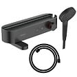 HANSGROHE - Pack mitigeur bain douche thermostatique ShowerTablet Select + Flexible Designflex + Douchette Vernis Blend Noir mat - vignette