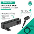 HANSGROHE - Pack mitigeur bain douche thermostatique ShowerTablet Select + Flexible Designflex + Douchette Vernis Blend Noir mat - vignette