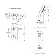 GROHE - Mitigeur baignoire mécanique Essence avec colonnettes Idro'Flex + Douchette 2 jets Comfort + Flexible - vignette