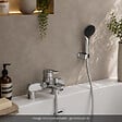 GROHE - Mitigeur baignoire mécanique Start Loop avec colonnettes Idro'Flex + Douchette 2 jets Start + Flexible + Support - vignette
