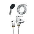 GROHE - Mitigeur baignoire mécanique Start Loop avec colonnettes Idro'Flex + Douchette 2 jets Start + Flexible - vignette