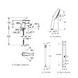 GROHE - Pack mitigeur BD mécanique Quickfix Start + Douchette Vitalio Comfort 110 + Barre Quickfix Vitalio Smartactive + Flexible - vignette