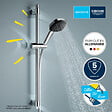 GROHE - Pack mitigeur douche mécanique Quickfix Get + Ensemble carré barre et pommeau de douche 2 jets Vitalio Comfort 110 Chromé - vignette