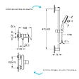 GROHE - Pack mitigeur douche mécanique Quickfix Get + Ensemble carré barre et pommeau de douche 2 jets Vitalio Comfort 110 Chromé - vignette