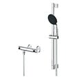 GROHE - Precision Flow Set de douche avec mitigeur thermostatique + Douchette + Barre 60 cm, chrome (G34800001) - vignette