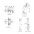 GROHE - Pack mitigeur douche mécanique Swift 2023 + Douchette Vitalio Start 110 + Barre Quickflix Vitalio Smartactive + Flexible - vignette
