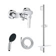 GROHE - Pack mitigeur douche mécanique Start + Douchette Vitalio Start 110 + Barre Quickflix Vitalio Smartactive + Flexible - vignette