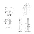 GROHE - Pack mitigeur douche mécanique Start + Douchette Vitalio Start 110 + Barre Quickflix Vitalio Smartactive + Flexible - vignette