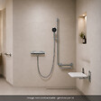 HANSGROHE - Mitigeur thermostatique Ecostat Comfort + Barre PMR Unica droite + Pommeau Pulsify Select 3 jets + Flexible Metaflex - vignette