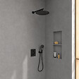 VILLEROY ET BOCH - Bras mural pour douche de tête  Universal rond Noir mat - vignette